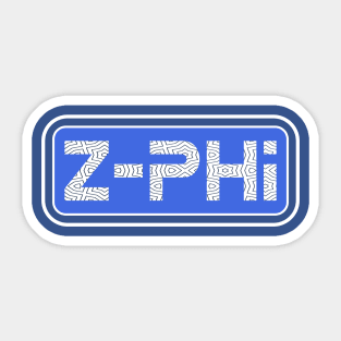 Zeta Phi Beta Z-Phi Badge Sticker